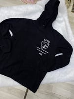 بلوفر شتوي رجالي - هودي أسود بطباعة اسم أو تصميم م...