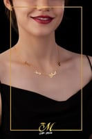 سلسال تصميم اسماء حسب الطلب مع طلاء الذهب