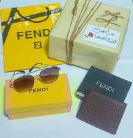 طقم نظارة وبوك فندي | هدية رجالية ماركة بتغليف