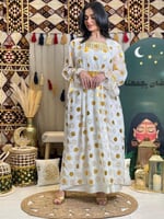 ملابس يوم التأسيس السعودي للنساء - فستان شيفون فاخ...