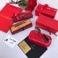 طقم كارتير رجالي | نظارة وقلم وكبك مع ملحقات كاملة