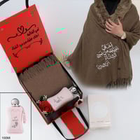 هدية شتوية بالاسماء - شال وعطر فاخر