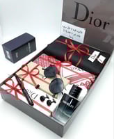 هدية رجالية ماركة ديور - طقم شماغ وقماش فاخر