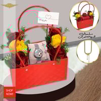 هدية رومانسية لحبيبتي - شكل سلة "لحظة حب"