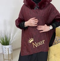 شال نسائي شتوي 2025 مع طاقية