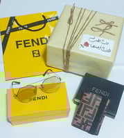 طقم نظارة وبوك فندي | هدية رجالية ماركة بتغليف