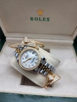 ساعة ارقام عربية - ساعات نسائي رولكس اخر اصدار - م...