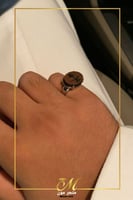 خاتم ملكي بالاسم سيفين ونخلة _متجر مون