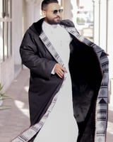 فروة رجالية سوداء فاخرة