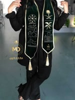 وشاح يوم التأسيس مخمل - تصميم فاخر بشعار سيفين ونخ...