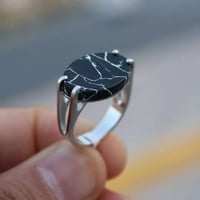 خاتم ملكي ساده شكل مميز وجميل _متجر مون