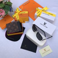طقم هدايا لويس فيتون | نظارة، بوك، وربطة عنق (درجة...