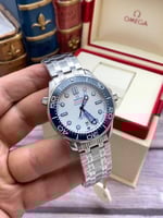 أوميغا سي ماستر دايفر 300م أبيض هاي كواليتي