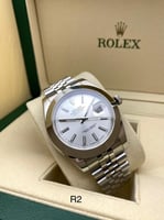 رولكس ديت جست رجالي أبيض هاي كواليتي