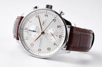 اي دبليو سي كرونوغراف بورتوغيزر جلد | ماستر كواليت...