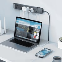 راف باور توصيلة 6 منافذ بقوة 3150 واط - رمادي