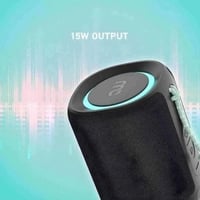 MyCandy مكبر صوت بلوتوث 15 وات Bass Master، أسود