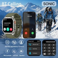 سونيك - T66 - ساعة ذكية مقاومة للماء - لون فضى