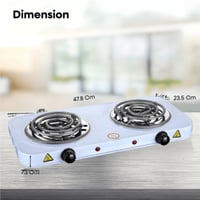 موقد دينيكس الكهربائي حلزوني عينين بقوة 2000وات لو...