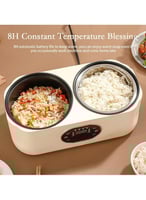 طباخ كهربائي مزدوج الوعاء سعة 1 لتر + 1 لتر، جهاز...