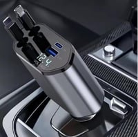 شاحن سيارة الأصلي (4 في 1) قابل للسحب للايفون والا...