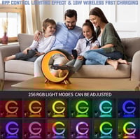 مكبر صوت مضيء LED + شاحن لاسلكي