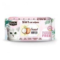 كت كات مناديل معطرة للقطط 5 في 1 برائحة جوز الهند...