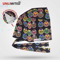 قبعة رأس جراحية بتصميم جماجم ملوّنة – Scrub Cap Sk...