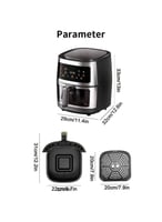 قلاية هوائية كهربائية بسعة 10 لتر بنظام تحكم في در...