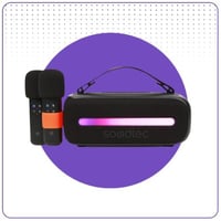 مكبر صوت ساوند تيك 24 واط مع 2 ميكروفون لاسلكي مزد...