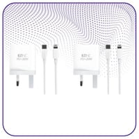 عرض 2 فيش جداري بمنفذ تايب سي مع كيبلين Pd