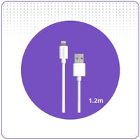 كيبل ايفون Usb جلد 1.2 متر معتمد POWER OLOGY