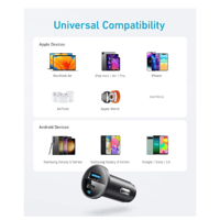 فيش سيارة 52 واط منفذ pd+منفذ usb من ANKER