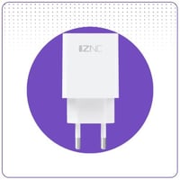شاحن منزلي 40 واط منفذ USB مع كيبل تايب سي IZNCi17...
