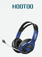 سماعة راس العاب سلك صوت نقي قوي للالعاب HOOTOO HT_...