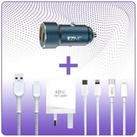 عرض شاحن منزلي منفذ pd مع كيبل pd+ فيش سيارة منفذ...