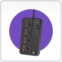 توصيلة كهرباء 3 متر 4 منافذ pd+منفذين Usb من POROD...
