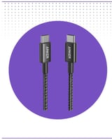 كيبل طرفين تايب سي 240 واط قماش 1 متر Anker