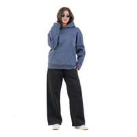 Steel blue Hoodie Oversize
