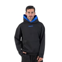 Black hoodie Double cap Oversize