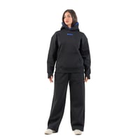 Black hoodie Double cap Oversize