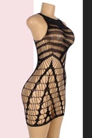 فستان لانجري شبك اسود