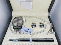 طقم ساعة وقلم وكبك وسبحة