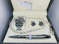 طقم ساعة وقلم وكبك وسبحة