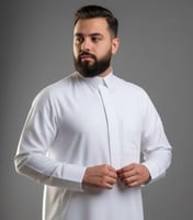 ثوب سعودي صيفي رجالي قلاب سحاب