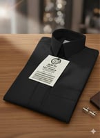 ثوب سعودي شتوي رجالي قماش مقلم أسود