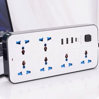 مشترك 6 منافذ + 3 USB + PD – 2500 واط بطول 5 مت