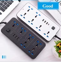 مشترك 6 منافذ + 3 USB + PD – 2500 واط بطول 5 مت