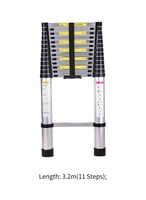 سلم تلسكوبي ألمنيوم قابل للطي – طول 3.2 متر | خفيف...