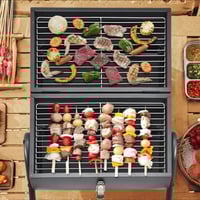 منقل شواء منتقل كبير أسود